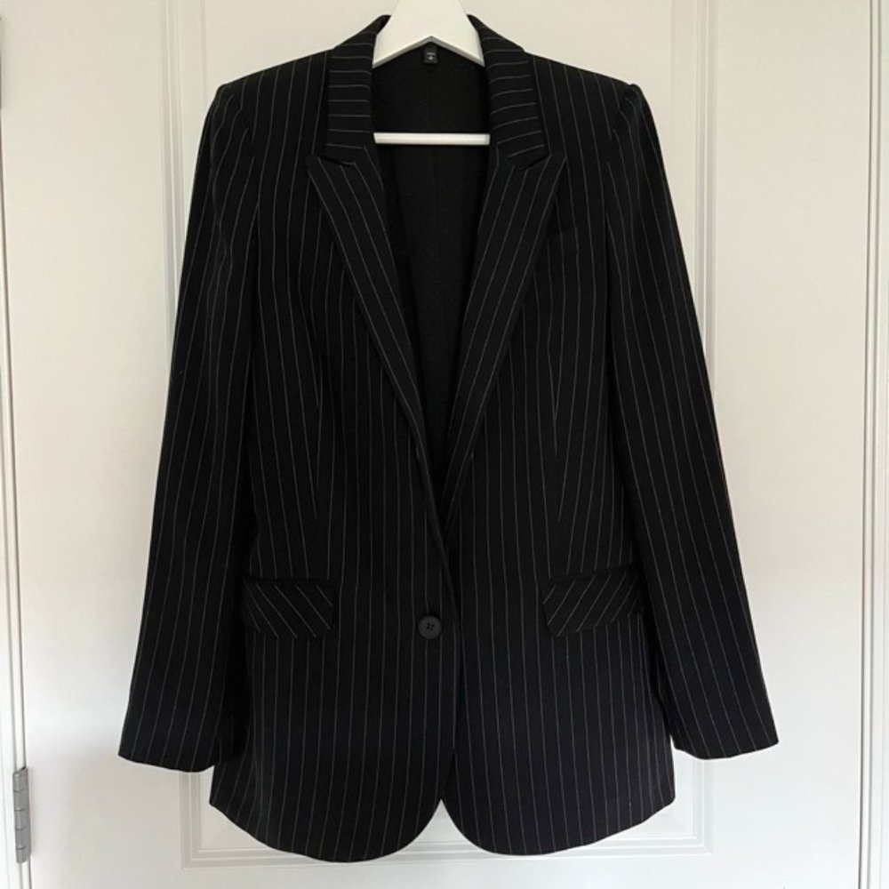 Pinstriped Structured Blazer from Express